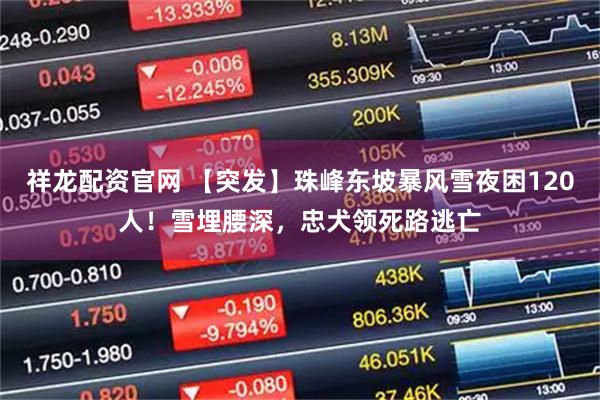 祥龙配资官网 【突发】珠峰东坡暴风雪夜困120人！雪埋腰深，忠犬领死路逃亡