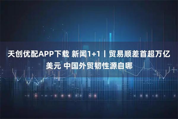 天创优配APP下载 新闻1+1丨贸易顺差首超万亿美元 中国外贸韧性源自哪