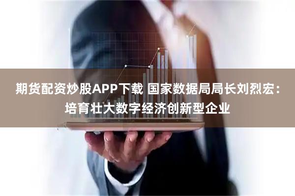 期货配资炒股APP下载 国家数据局局长刘烈宏：培育壮大数字经济创新型企业